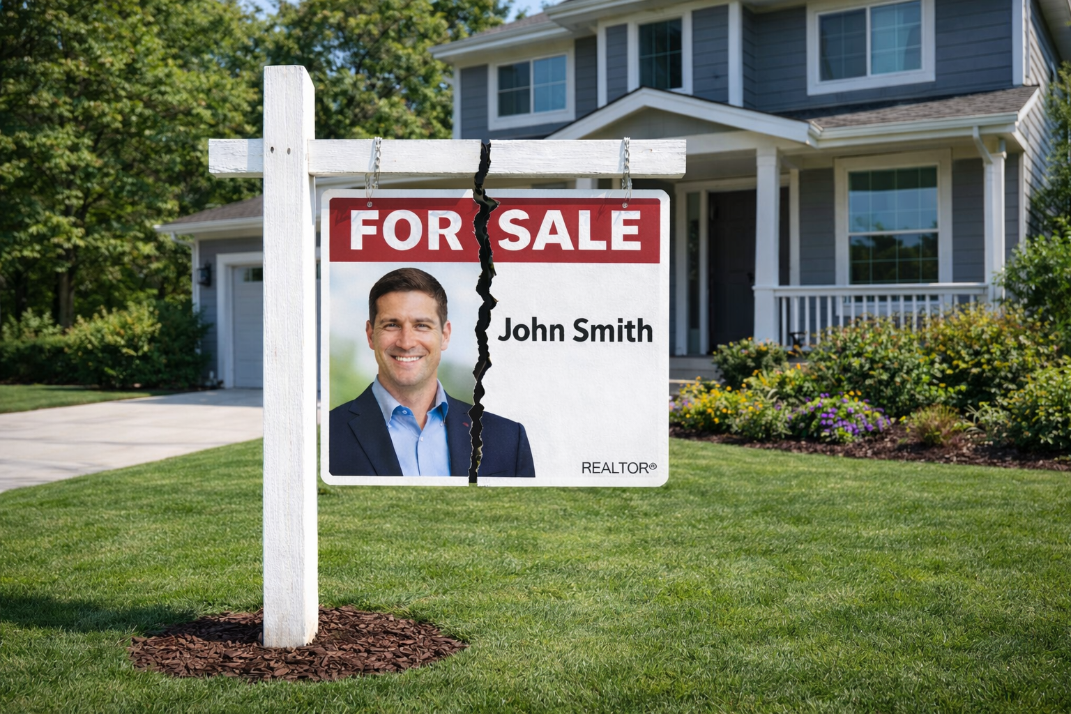 Traditional For Sale sign problem